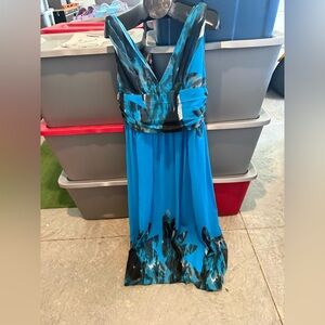 Elegant Blue and Black Women's Dress p40